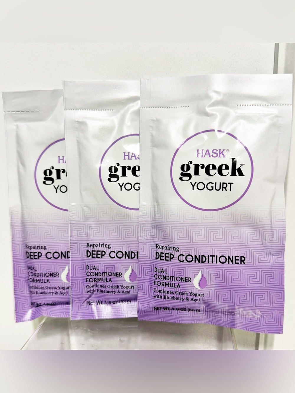 {Set of 3} HASK Greek Yogurt Repairing Deep Conditioner , 1.8 fl oz each ~ New